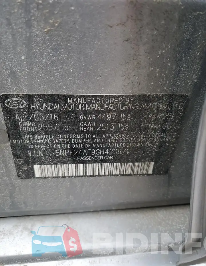 5NPE24AF9GH420671 Photo# 12