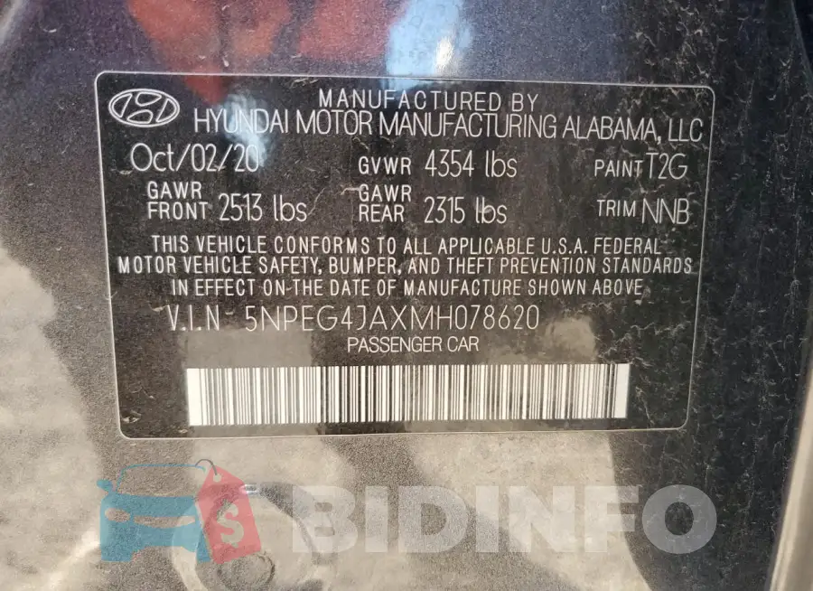 5NPEG4JAXMH078620 Photo# 13