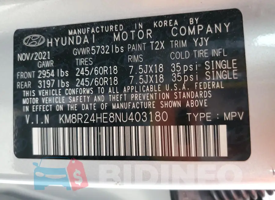 KM8R24HE8NU403180 Photo# 13