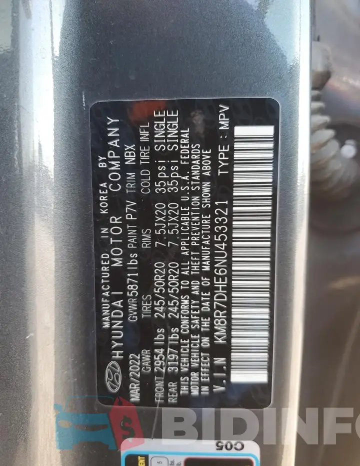 KM8R7DHE6NU453321 Photo# 14