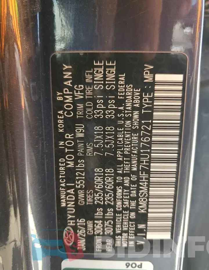 KM8SM4HF7HU176721 Photo# 12