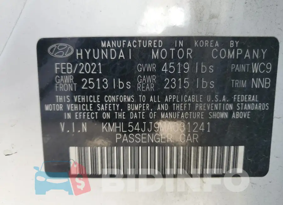 KMHL54JJ9MA031241 Photo# 12