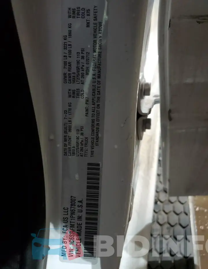 1C6SRFMT1PN678007 Photo# 12