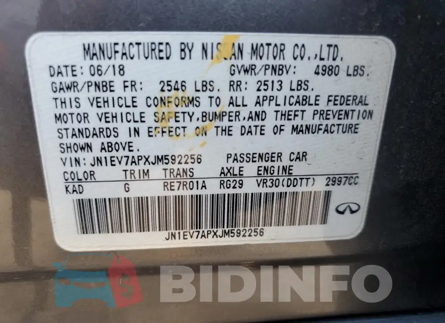 JN1EV7APXJM592256 Photo# 12