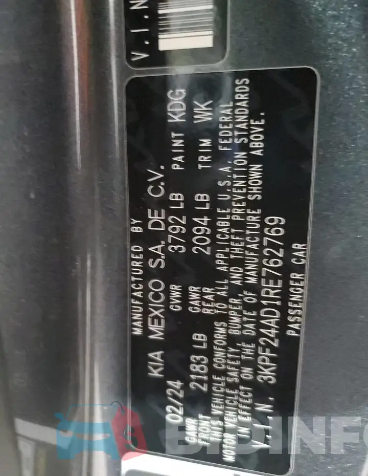 3KPF24AD1RE762769 Photo# 13