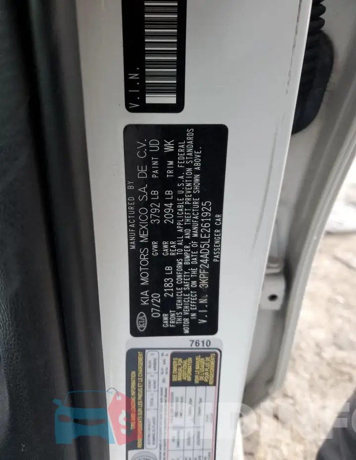 3KPF24AD5LE261925 Photo# 12