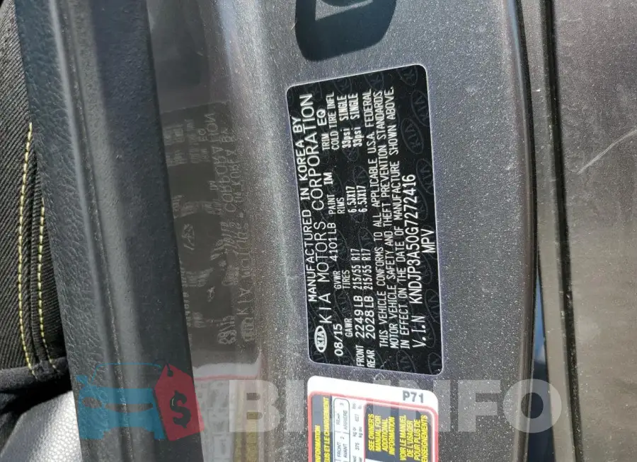 KNDJP3A50G7272416 Photo# 12