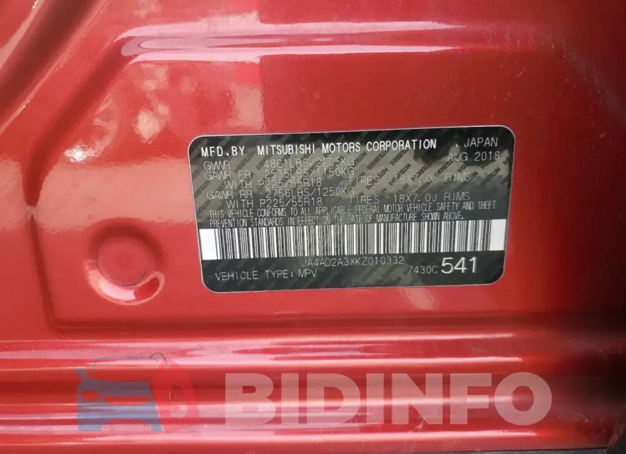 JA4AD2A3XKZ010332 Photo# 13