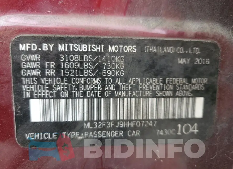 ML32F3FJ9HHF07247 Photo# 12