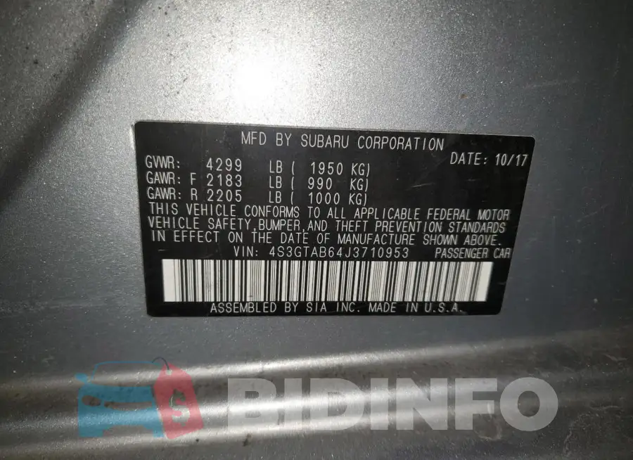 4S3GTAB64J3710953 Photo# 12