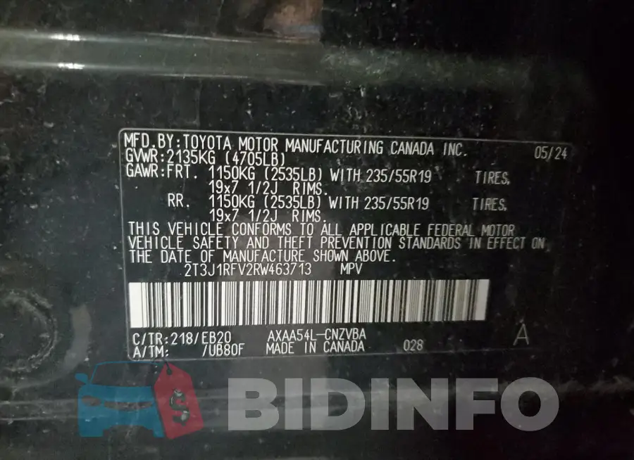 2T3J1RFV2RW463713 Photo# 13