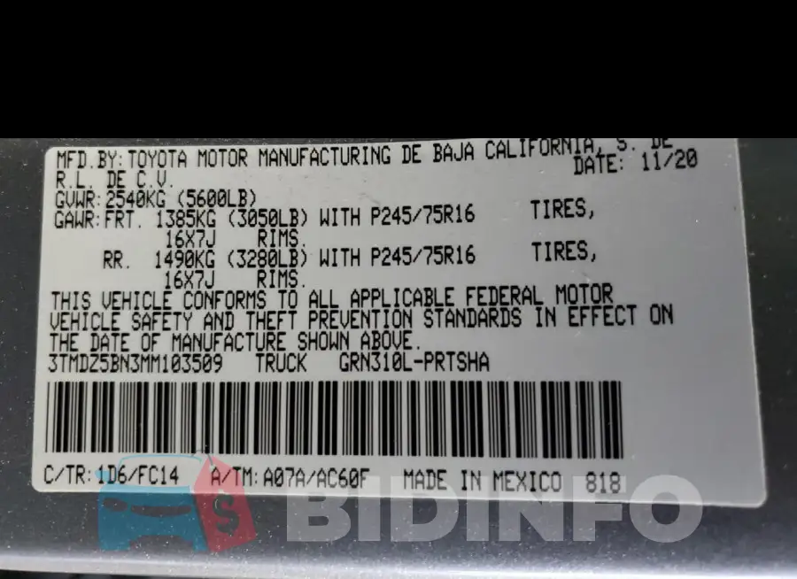 3TMDZ5BN3MM103509 Photo# 13