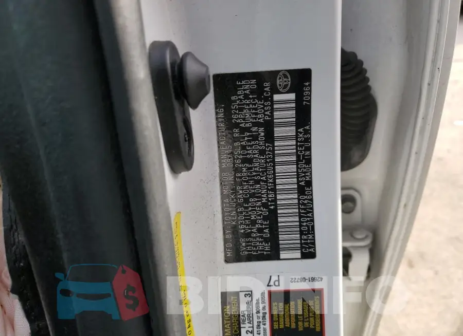 4T1BF1FK6GU513757 Photo# 12