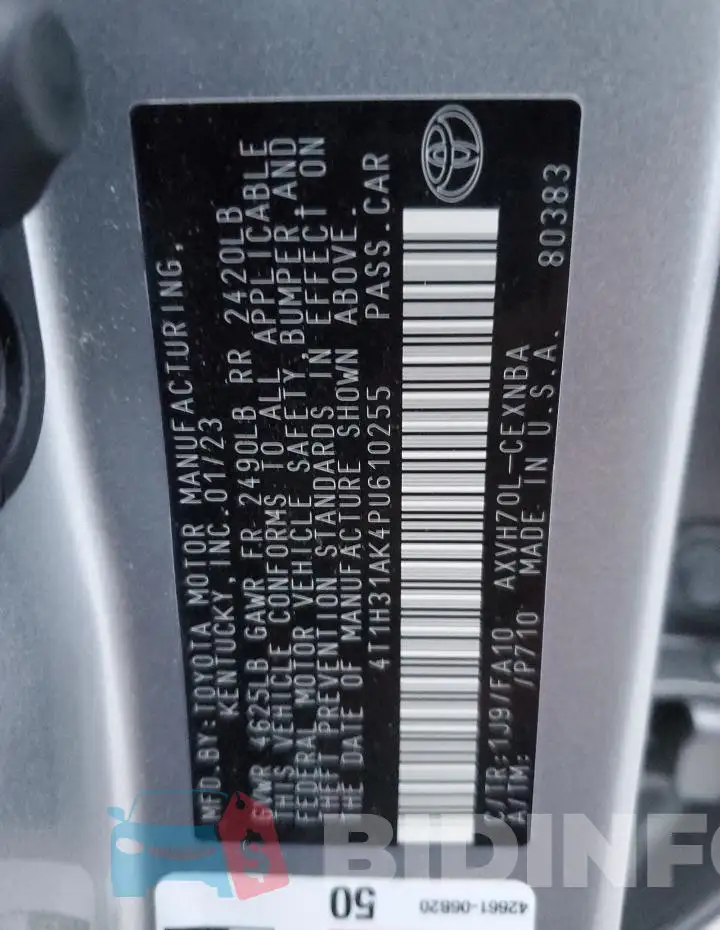 4T1H31AK4PU610255 Photo# 13