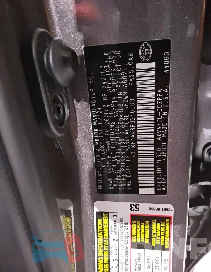 4T1K61AK8RU240069 Photo# 13
