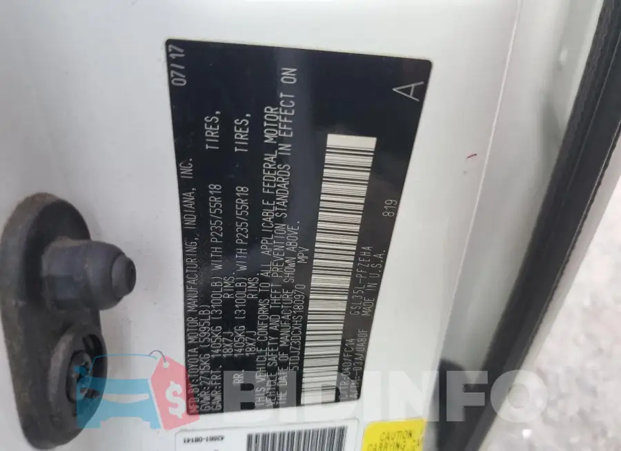 5TDJZ3DCXHS180970 Photo# 13