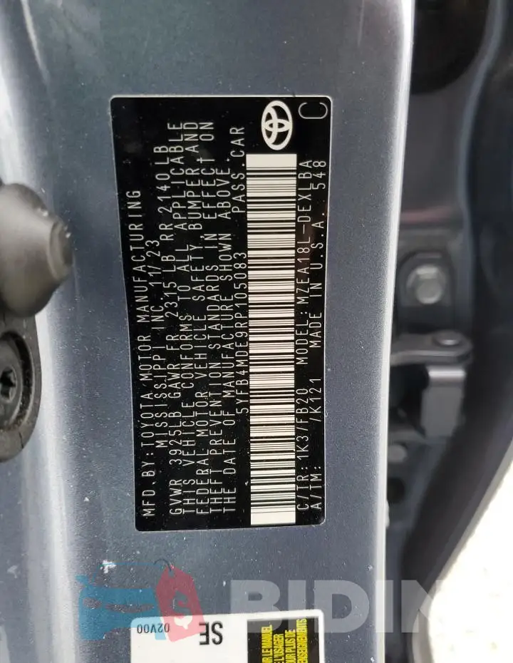 5YFB4MDE9RP105083 Photo# 13