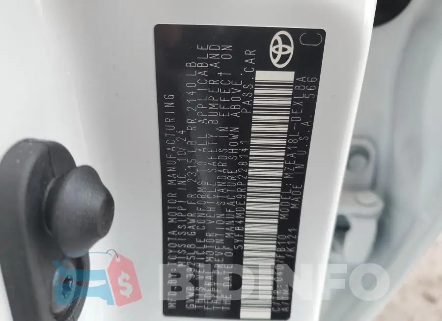5YFB4MDE9RP228141 Photo# 12