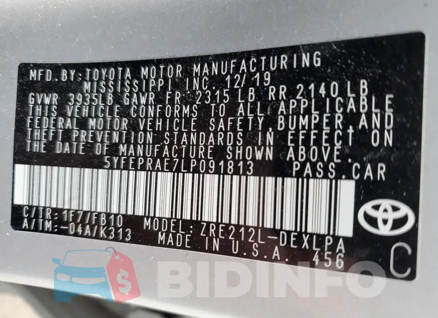 5YFEPRAE7LP091813 Photo# 12
