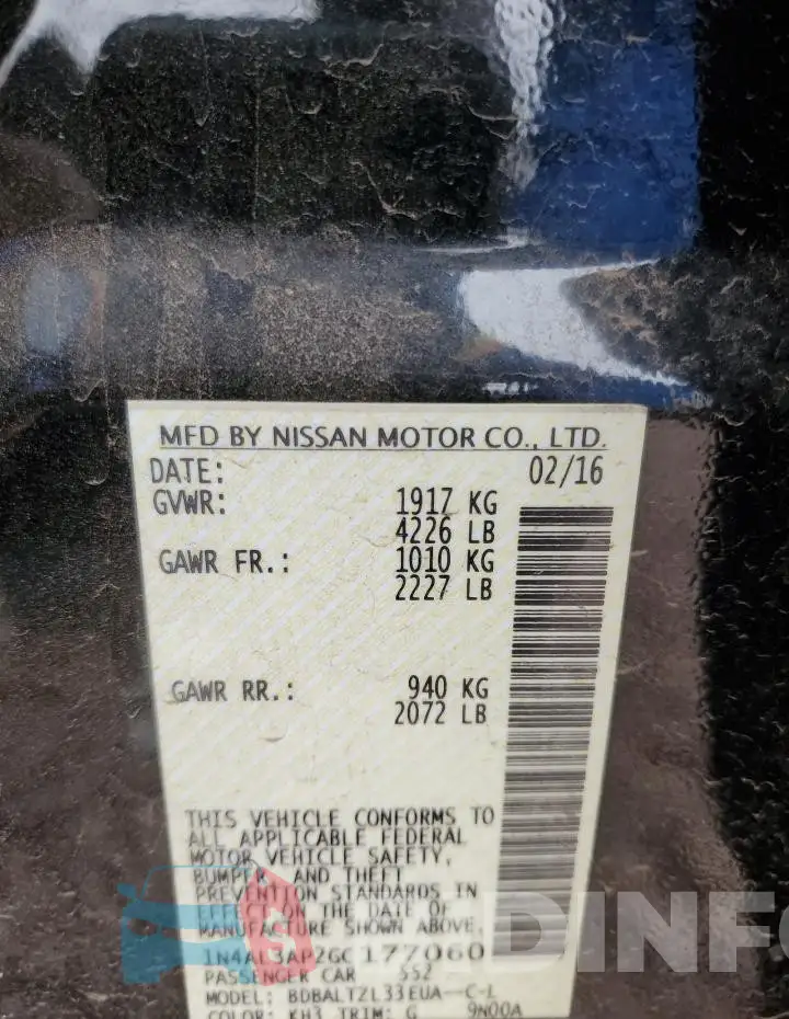 1N4AL3AP2GC177060 Photo# 12