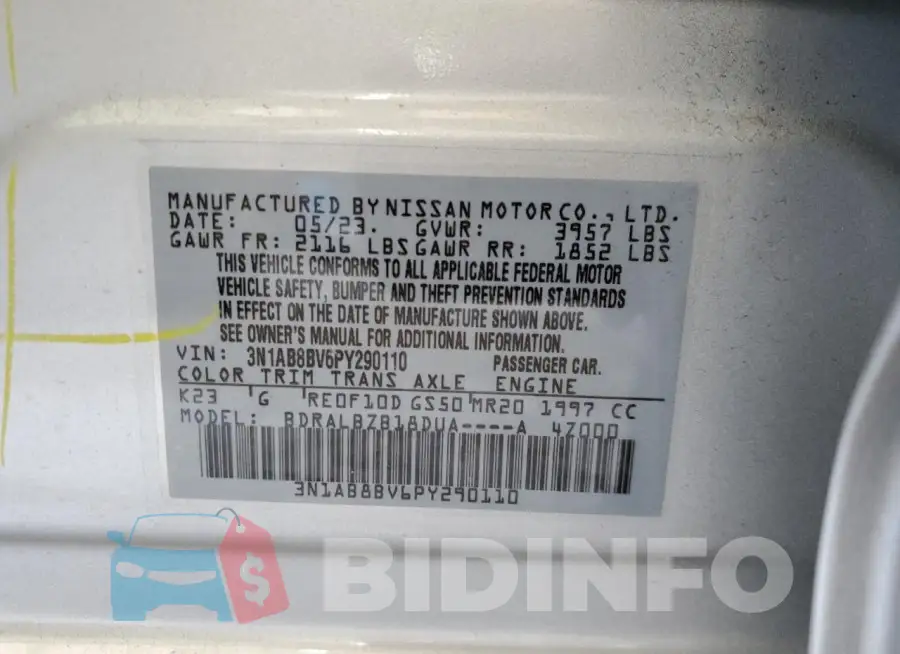3N1AB8BV6PY290110 Photo# 12