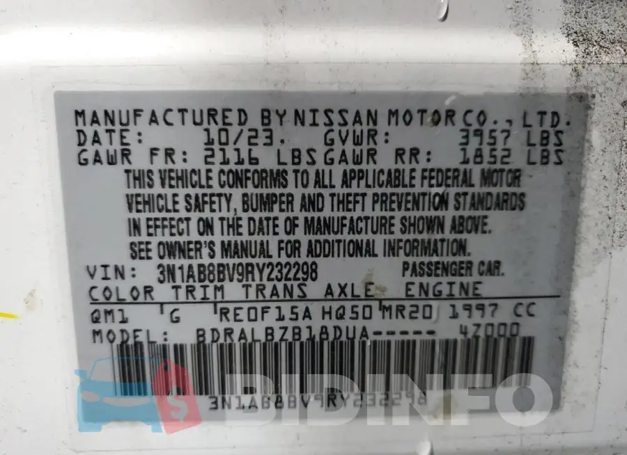 3N1AB8BV9RY232298 Photo# 12