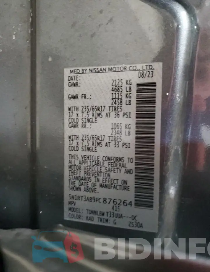 5N1BT3AB9PC876264 Photo# 13