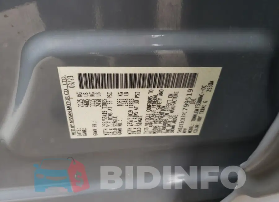 5N1BT3CB7PC799519 Photo# 14