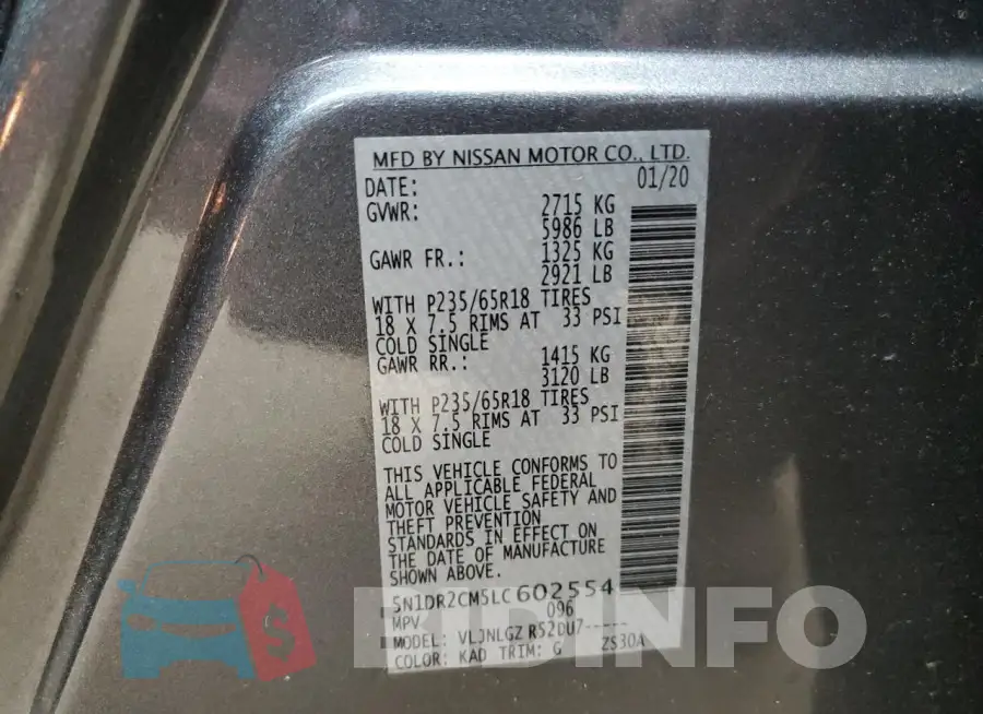 5N1DR2CM5LC602554 Photo# 13