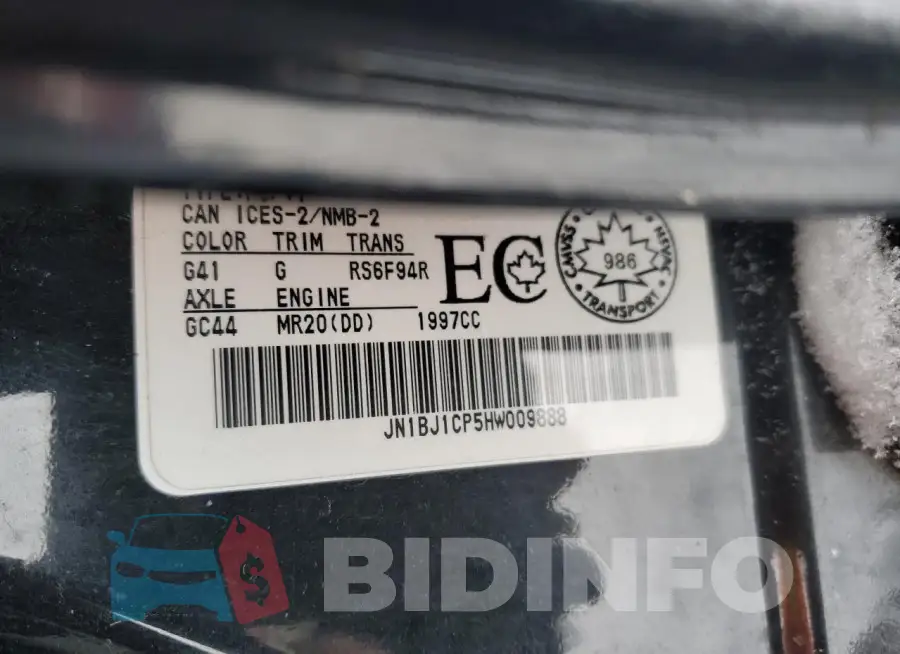 JN1BJ1CP5HW009888 Photo# 12