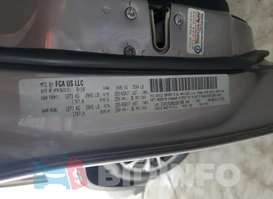 1C4PJMLB8KD261789 Photo# 12