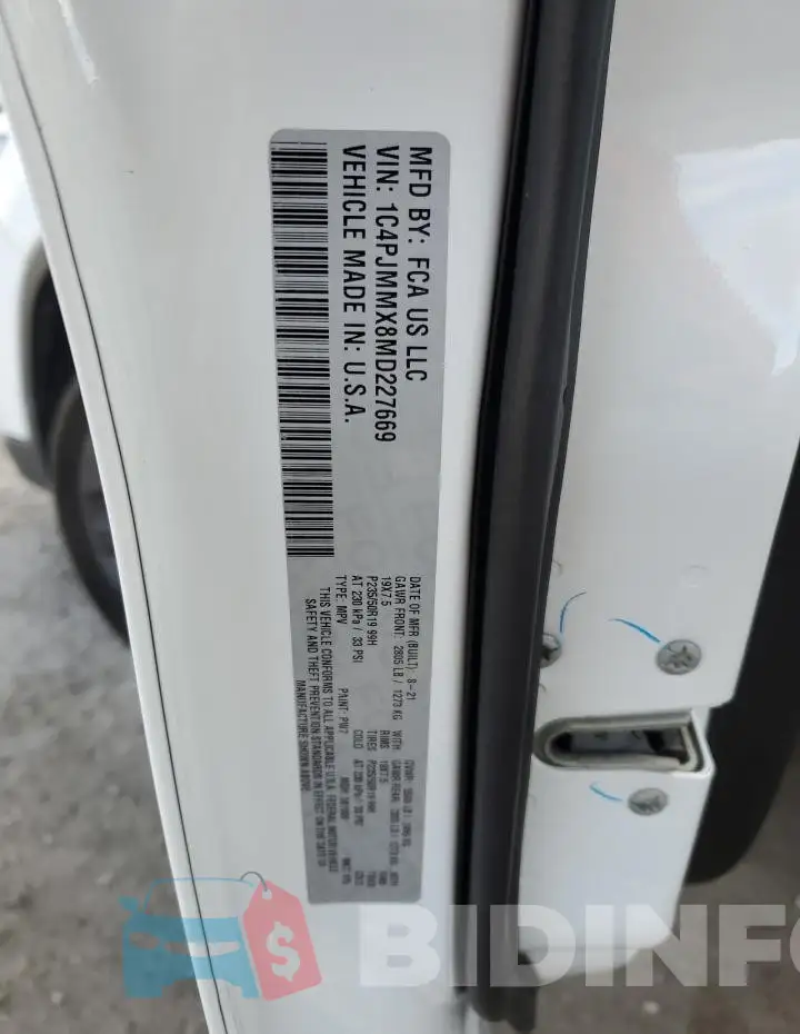 1C4PJMMX8MD227669 Photo# 13