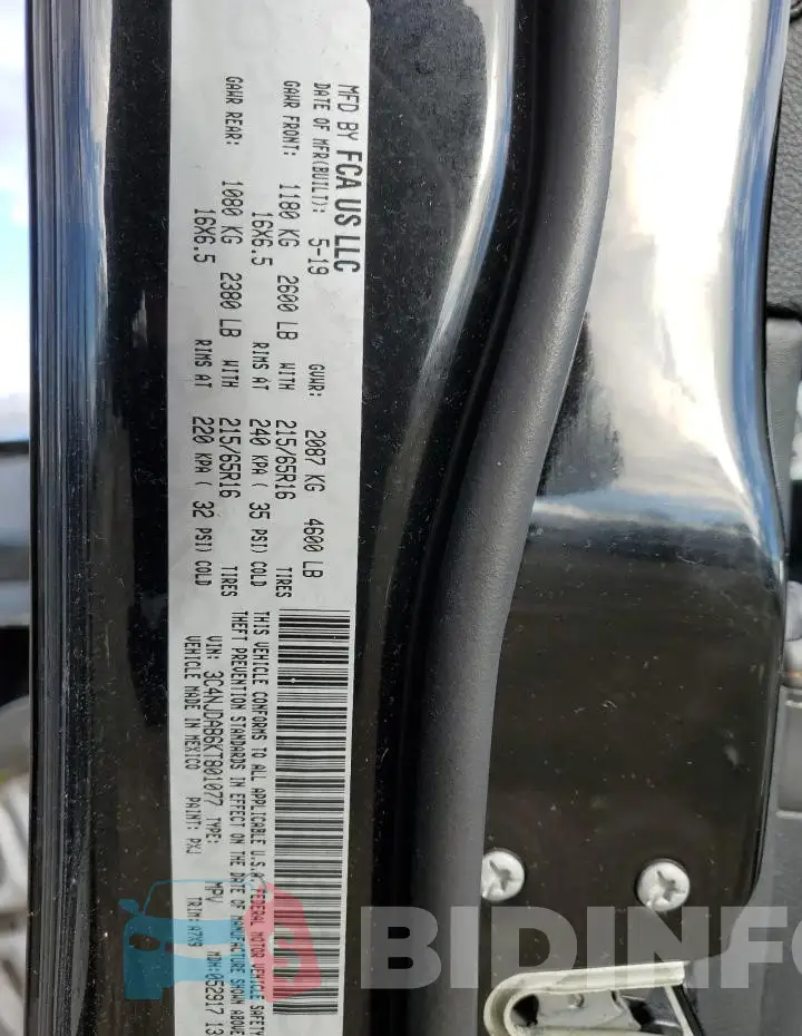 3C4NJDAB6KT801077 Photo# 13