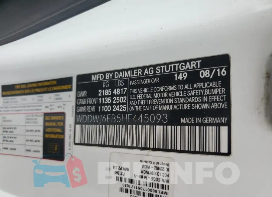 WDDWJ6EB5HF445093 Photo# 12