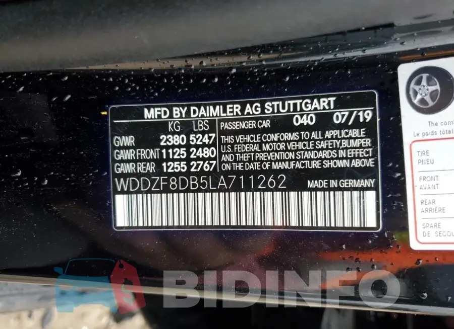 WDDZF8DB5LA711262 Photo# 13