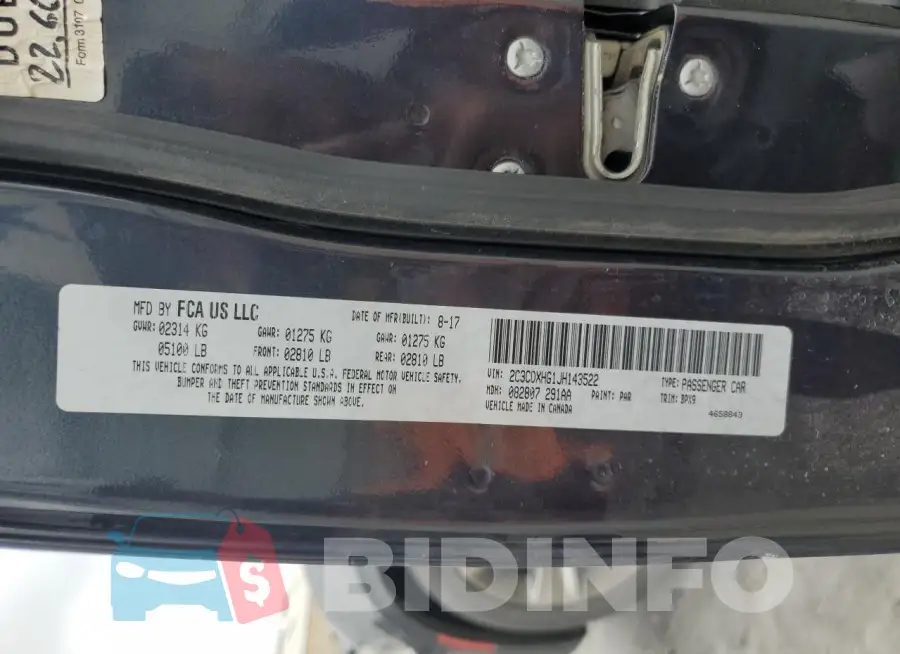 2C3CDXHG1JH143522 Photo# 12