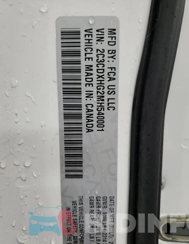 2C3CDXHG2MH540001 Photo# 13