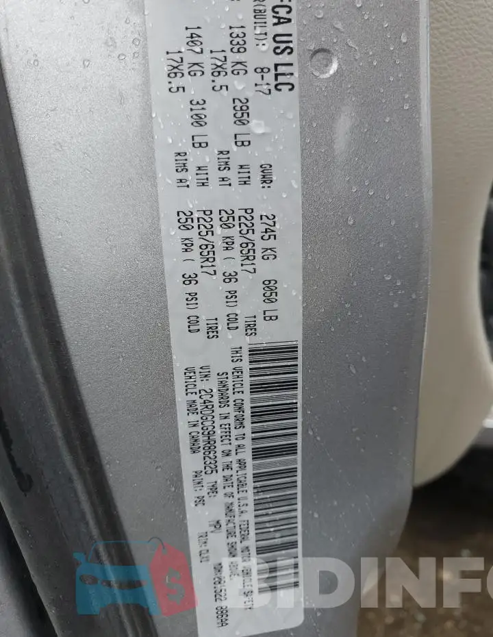 2C4RDGCG9HR862325 Photo# 13