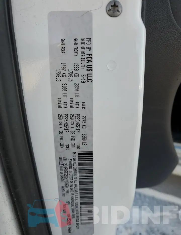 2C4RDGEG9KR715930 Photo# 13