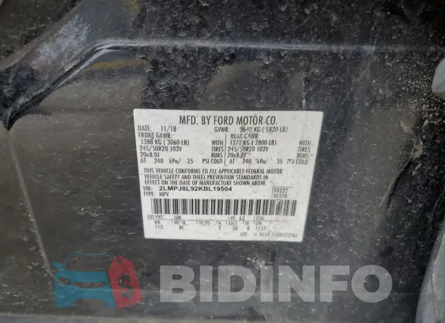 2LMPJ8L92KBL19504 Photo# 13