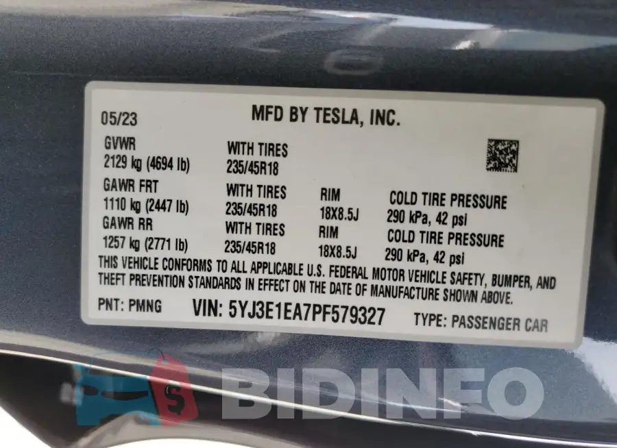 5YJ3E1EA7PF579327 Photo# 12