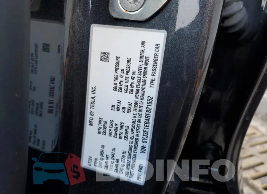 5YJ3E1EB4RF821552 Photo# 12