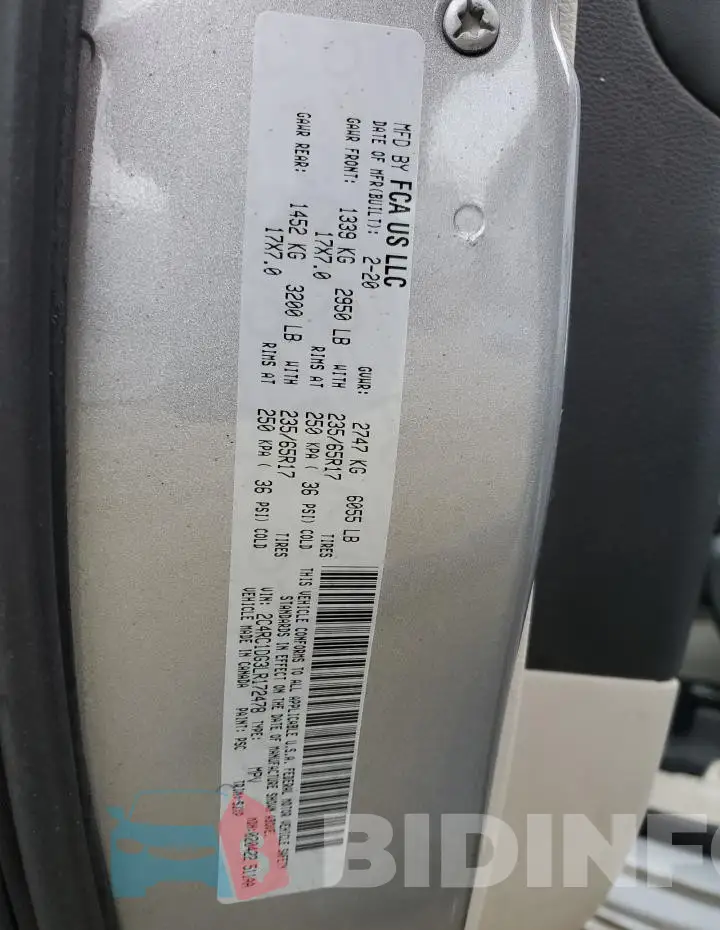 2C4RC1DG3LR172478 Photo# 13