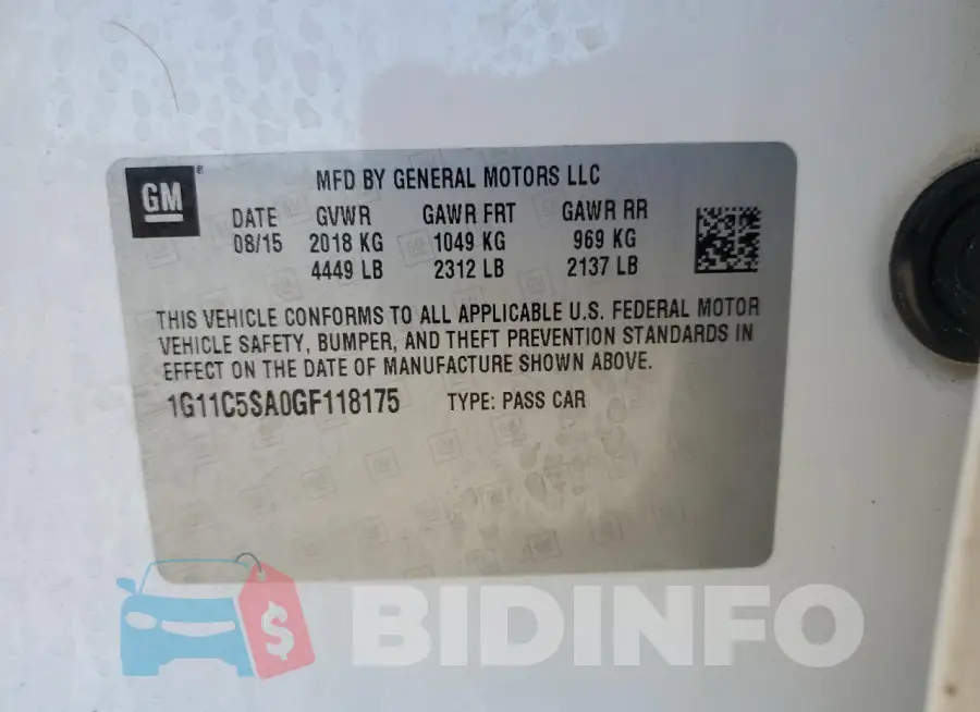 1G11C5SA0GF118175 Photo# 12