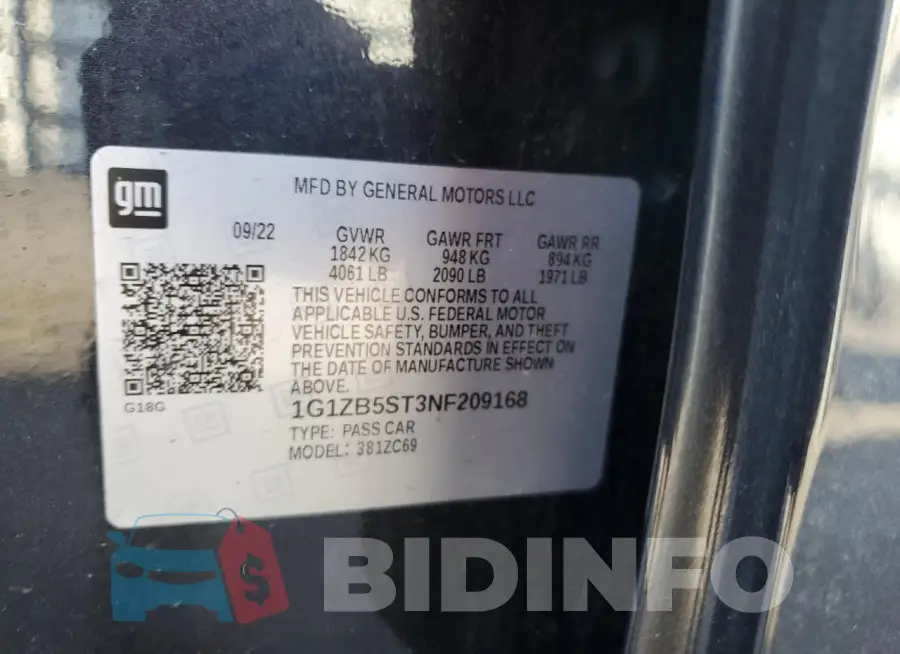 1G1ZB5ST3NF209168 Photo# 12