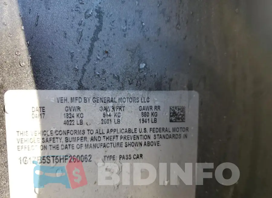 1G1ZB5ST5HF260062 Photo# 13