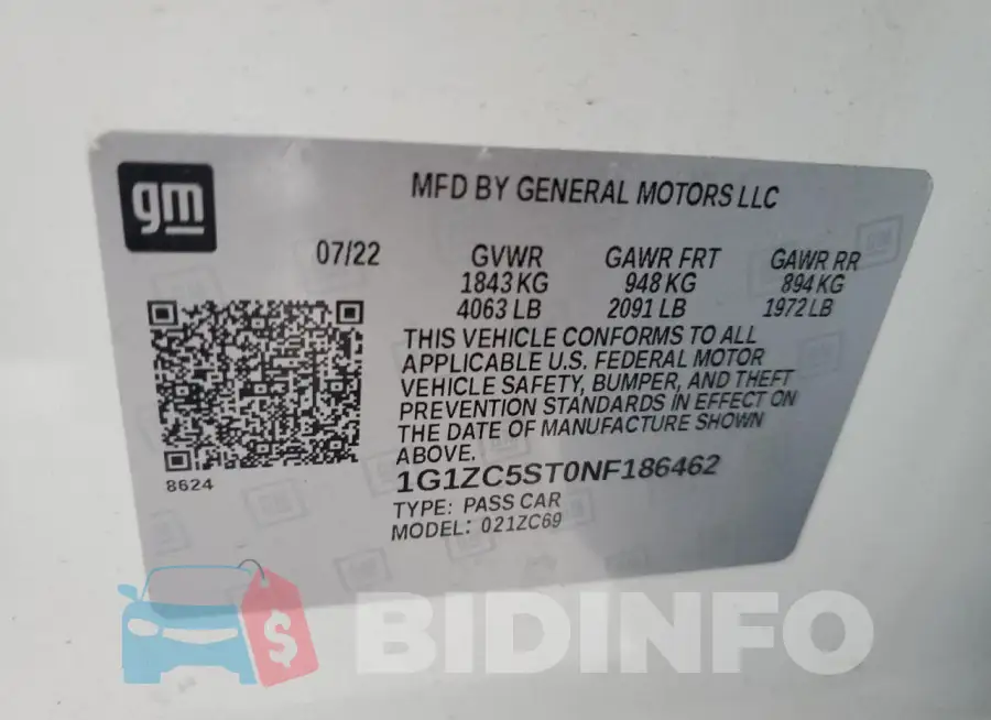 1G1ZC5ST0NF186462 Photo# 13