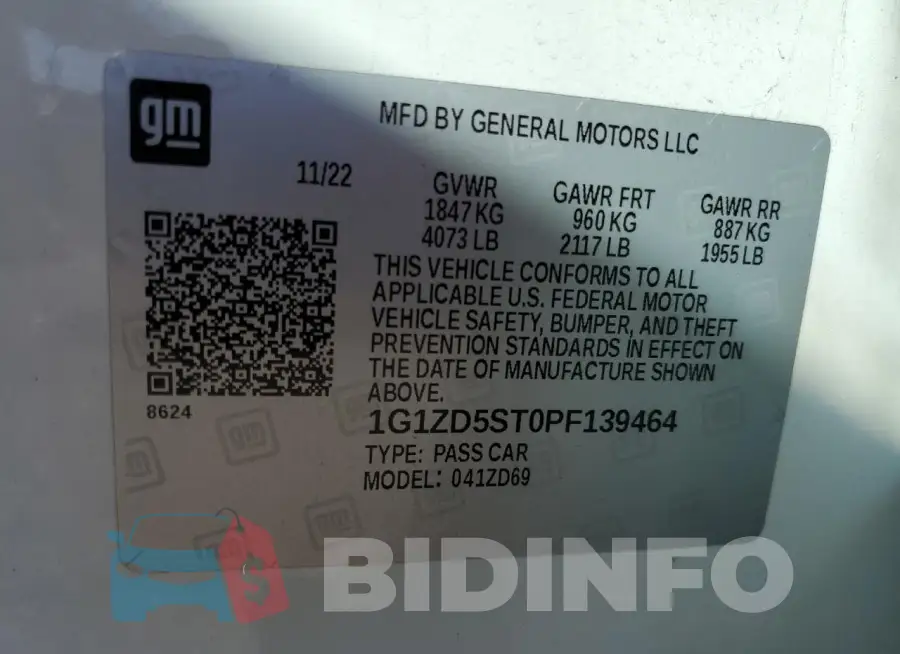 1G1ZD5ST0PF139464 Photo# 13