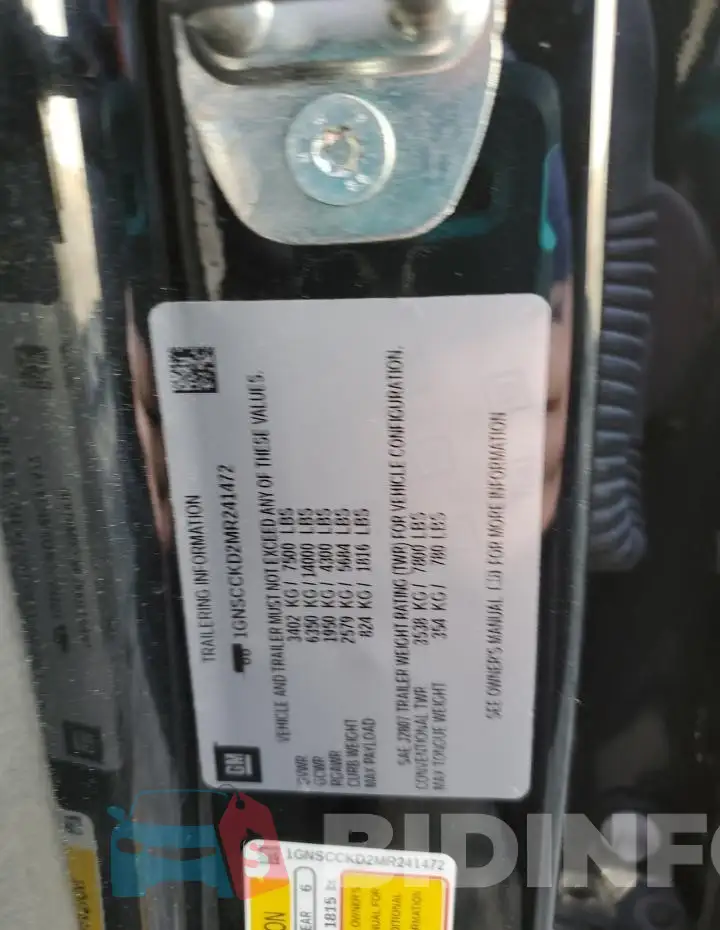 1GNSCCKD2MR241472 Photo# 13