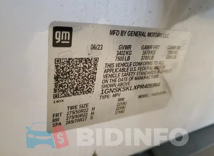 1GNSKSKLXPR405964 Photo# 13